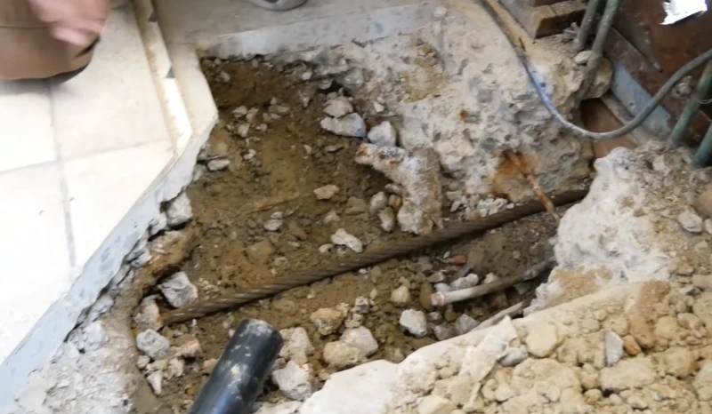 New PVC sewer pipe in trench Simpsonville SC replacement