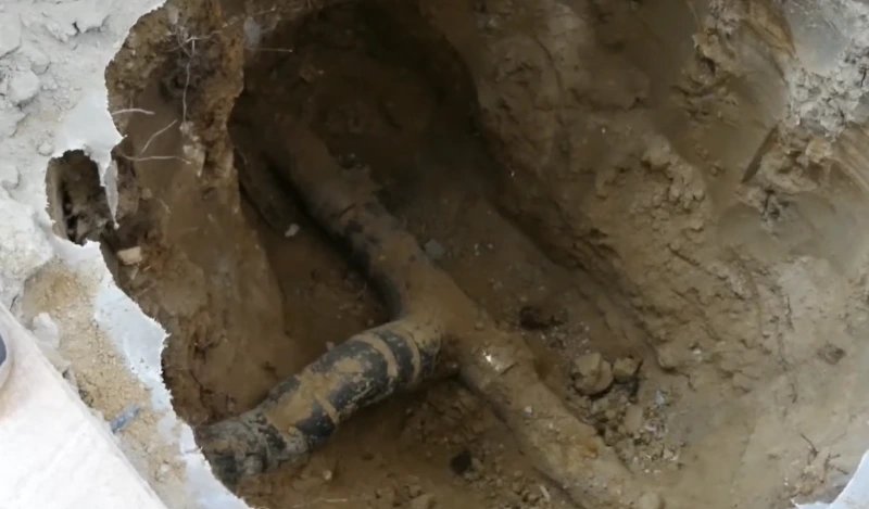 Excavation for sewer pipe repair Simpsonville SC
