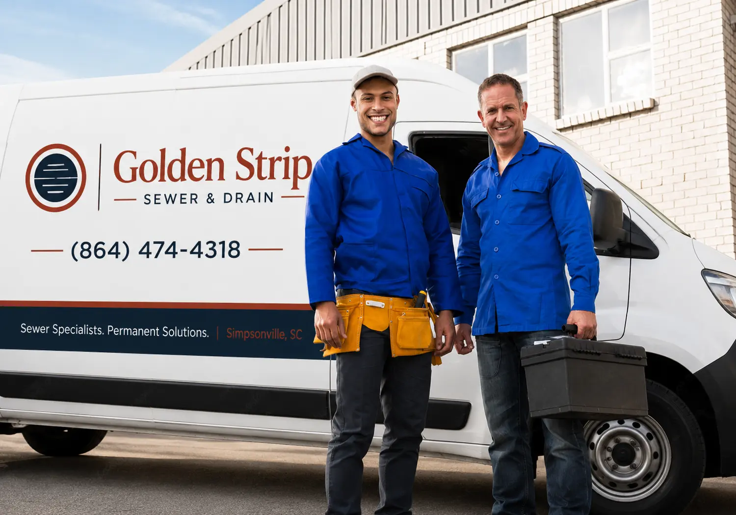 Golden Strip Sewer and Drain crew Simpsonville SC